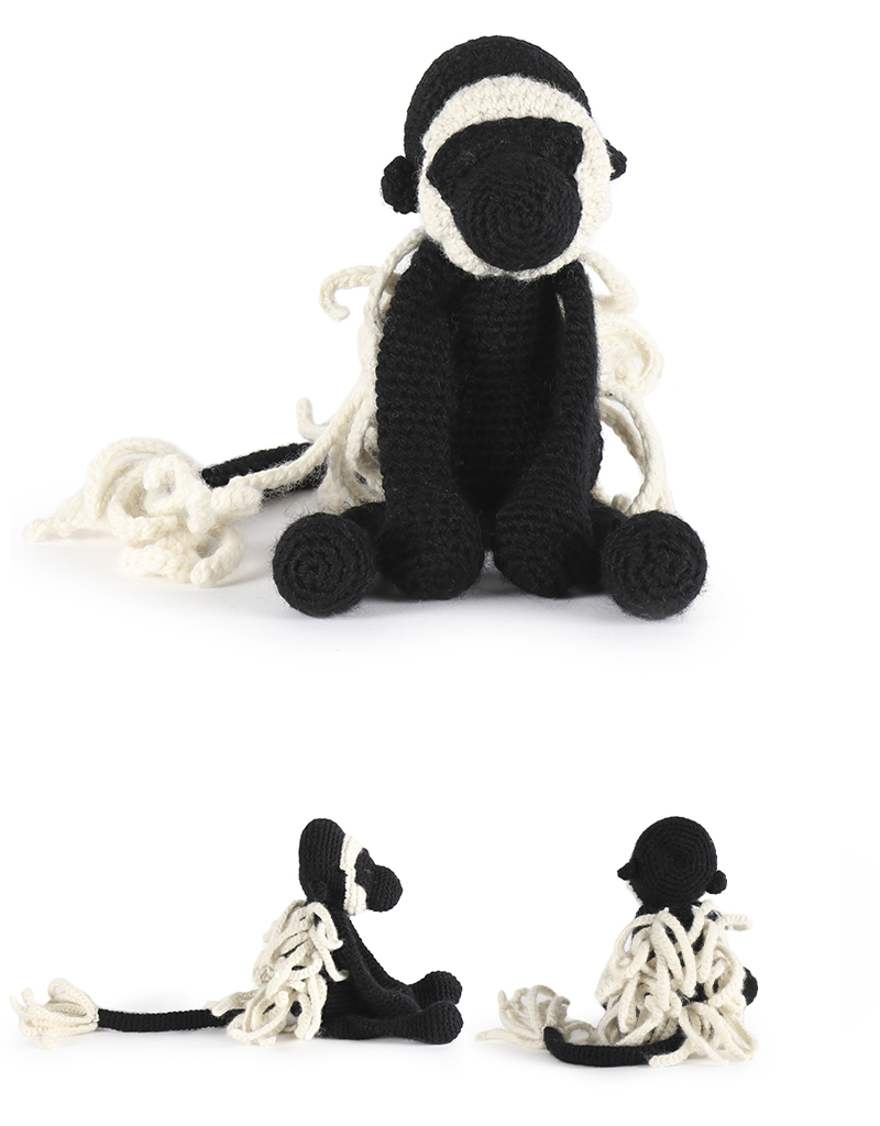 toft ed's animal franklin the colobus monkey amigurumi crochet